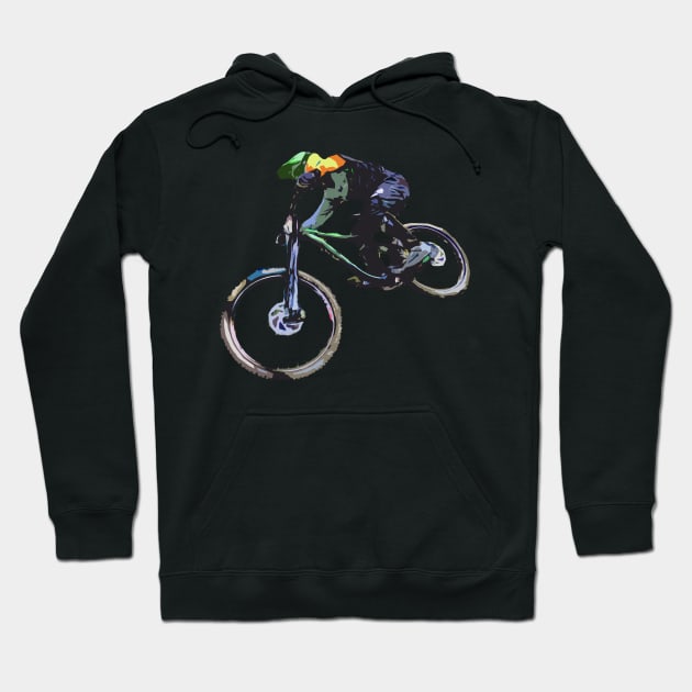 mtb downhill Hoodie by rickylabellevie